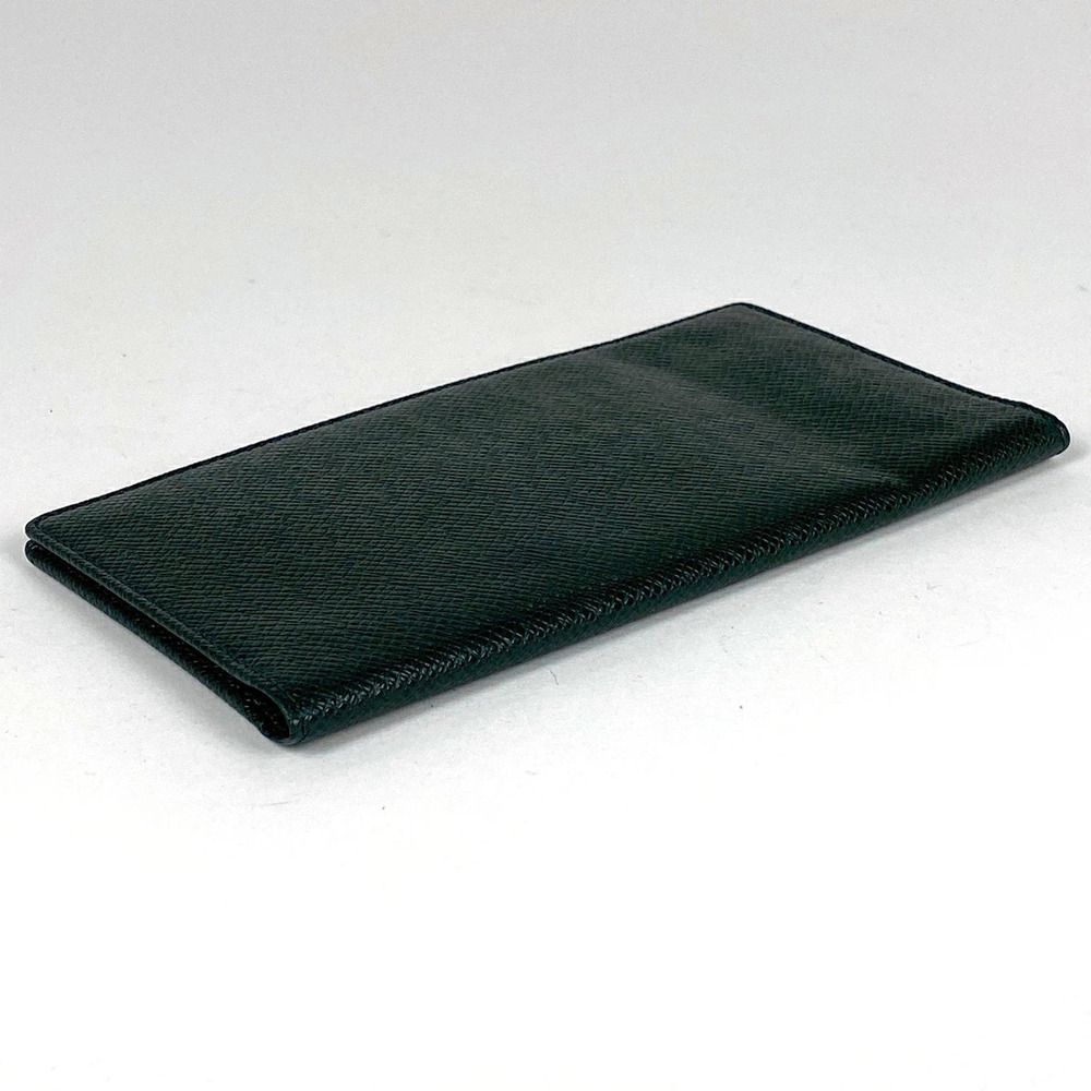 Louis Vuitton Valeurs Credit Cartes Bi Taiga Wallet Portefeuille fold Long Black
